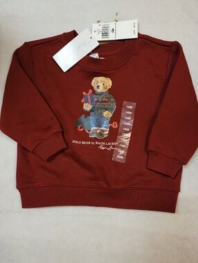 NWT Ralph Lauren Christmas Bear Sweatshirt 18m
